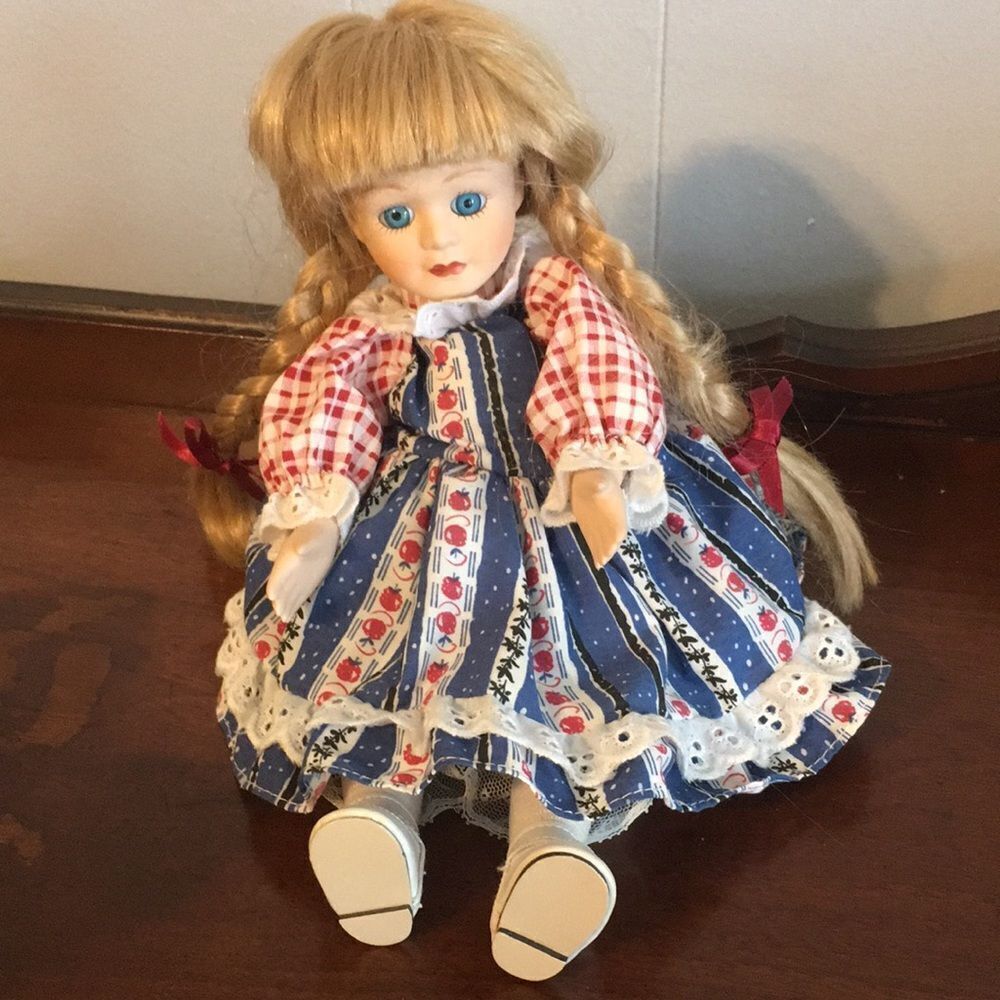 Vintage wind up musical doll